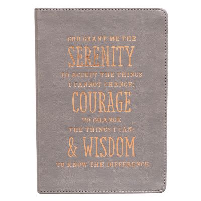 Serenity Prayer Classic LuxLeather Journal in Gray