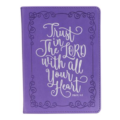 Trust In The LORD Purple Faux Leather Journal Proverbs 3:5