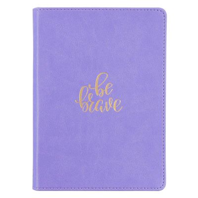 Be Brave Faux Leather Journal in Lavender