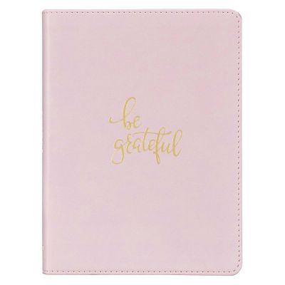 Be Grateful d Pink Faux Leather Journal