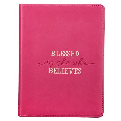 Blessed is She Ruby Pink Faux Leather Journal