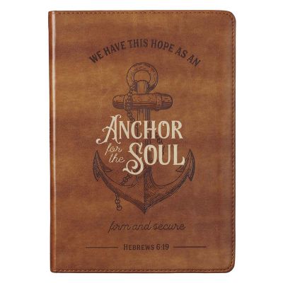 Anchor for the Soul Brown Faux Leather Classic Journal Hebrews 6:19