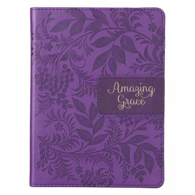 Amazing Grace Purple Faux Leather Journal