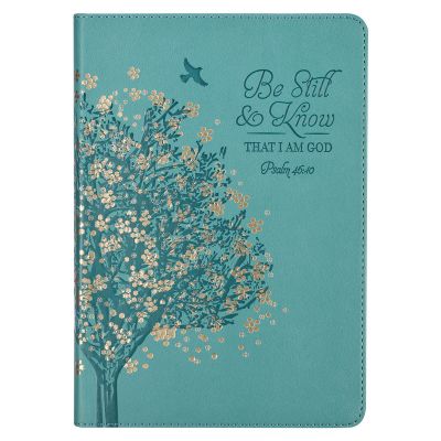 Be Still & Know Teal Faux Leather Classic Journal Psalm 46:10