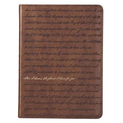 I Know the Plans Brown Faux Leather Journal Jeremiah 29:11
