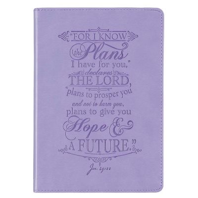 I Know the Plans Purple Faux Leather Classic Journal Jeremiah 29:11