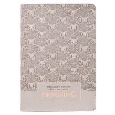 Every Morning Light Gray Faux Leather Classic Journal Lamentations 3:22