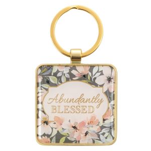 Abundantly Blessed Metal Key Ring