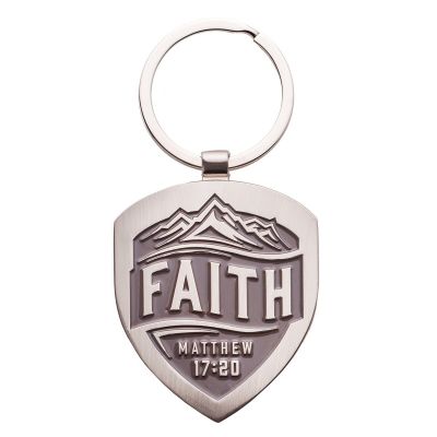 Faith Mountain Vista Metal Key Ring