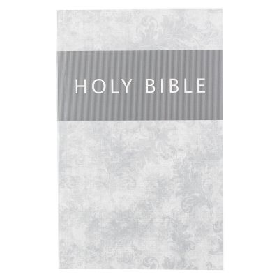 Silver and Gray Damask KJV Outreach Bible