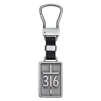 John 3 16 Metal Cross Key Ring