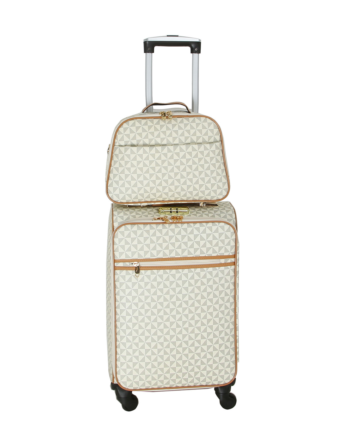 white louis vuitton luggage set