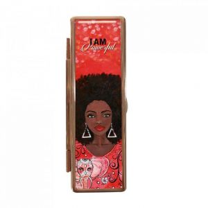 I Am Powerful  Afrocentric Lipstick Mirror Case