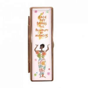 Each Day Brings Miracles Afrocentric Lipstick Mirror Case