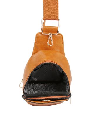 Black Leatherette Sling Bag #2