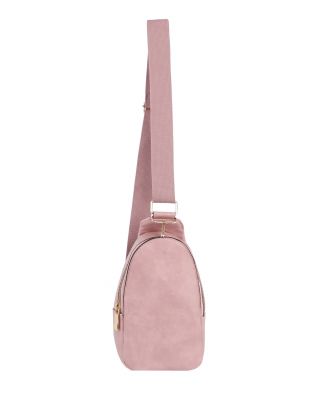 Blush Leatherette Sling Bag