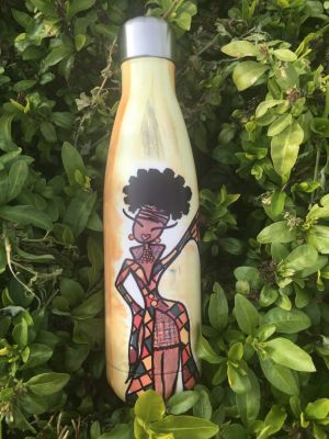 Wake Pray And Sip All Day African American Stainless Steel Bottle #2