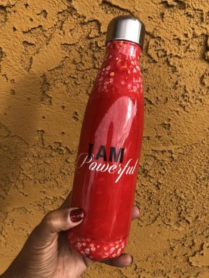 I Am Powerful African American Stainless Steel Bottle #4