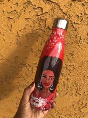 I Am Powerful African American Stainless Steel Bottle #3