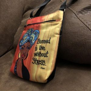 Blessed To Live Without Stress Afrocentric Travel Purse #2
