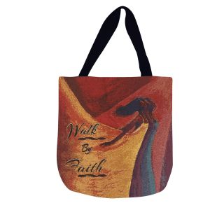 Walk By Faith Afrocentric Woven Tote Bag