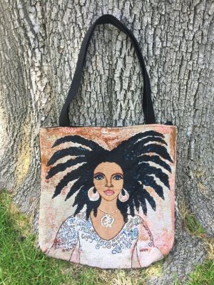 Nubian Queen Afrocentric Woven Tote Bag #2