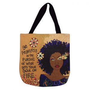 Soul On Fire Afrocentric Woven Tote Bag