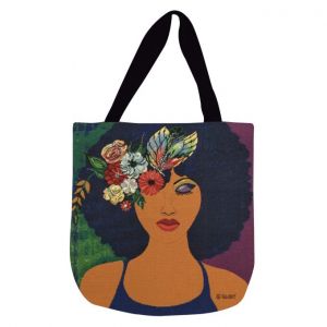 Believe , Blossom & Become Afrocentric Woven Tote Bag