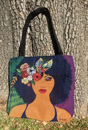 Believe , Blossom & Become Afrocentric Woven Tote Bag #2