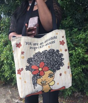 You Are An Inspheration Afrocentric Woven Tote Bag #2