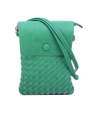 Green Woven Crossbody Bag