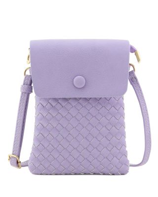 Lavender Woven Crossbody Bag