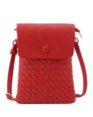 Red Woven Crossbody Bag
