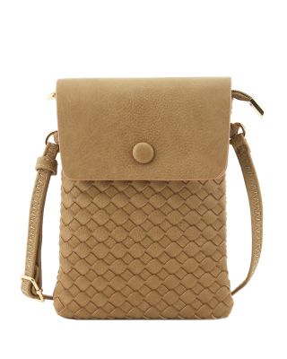 Stone Woven Crossbody Bag