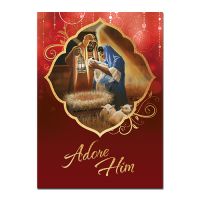 Adore Him African American Christmas Card