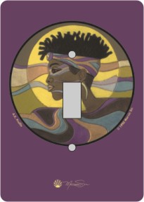 AK Profile African American Switch Plate Cover