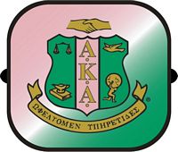 Alpha Kappa Alpha Sorority Pink and Green Car Shade