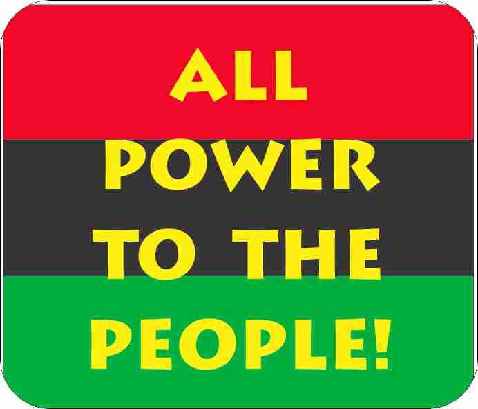 All Power to the People Green Red and Black Mousepad