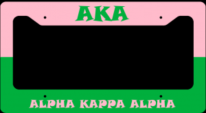 Alpha Kappa Alpha License Plate Frame