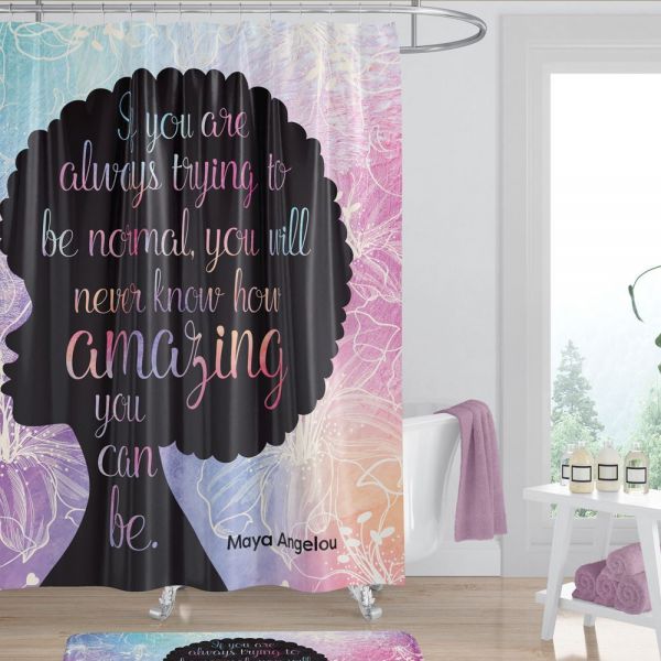 Amazing Quote Maya Angelou Shower Curtain