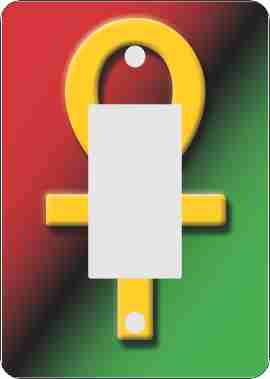 Ankh African American Rocker Switch Plate