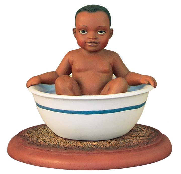 Emma Janes Babies Remember When Baby Silas Loved Taking a Bath in the Old Porcelain Washtub African American Figurine