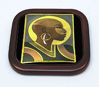 Bald Woman African American Coasters