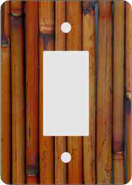 Bamboo African American Rocker Switch Plate