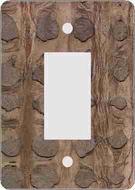 Bark Skin(tm)African American Cinnamon Rocker Switch Plate