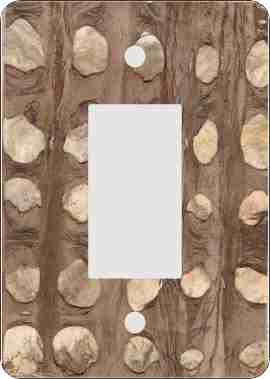 Bark Skin(tm) Marble African American Rocker Switch Plate