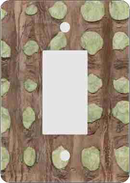 Bark Skin(tm) Olive African American Rocker Switch Plate