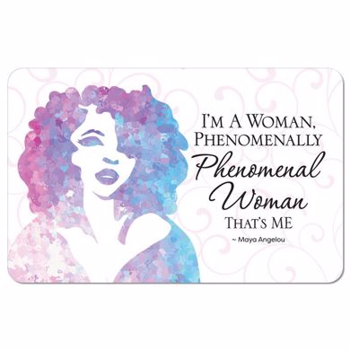 Maya Angelou Phenomenal Woman Memory Foam Bath Floor Mat