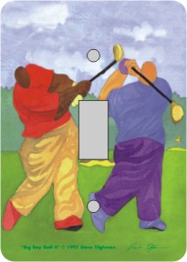 Big Boy Golf African American Switch Plate Cover