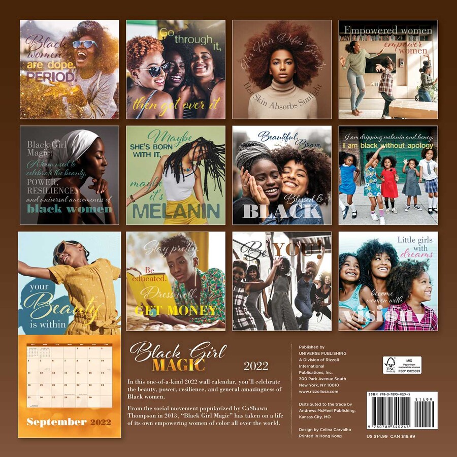 Black Girl Magic 2022 Wall Calendar